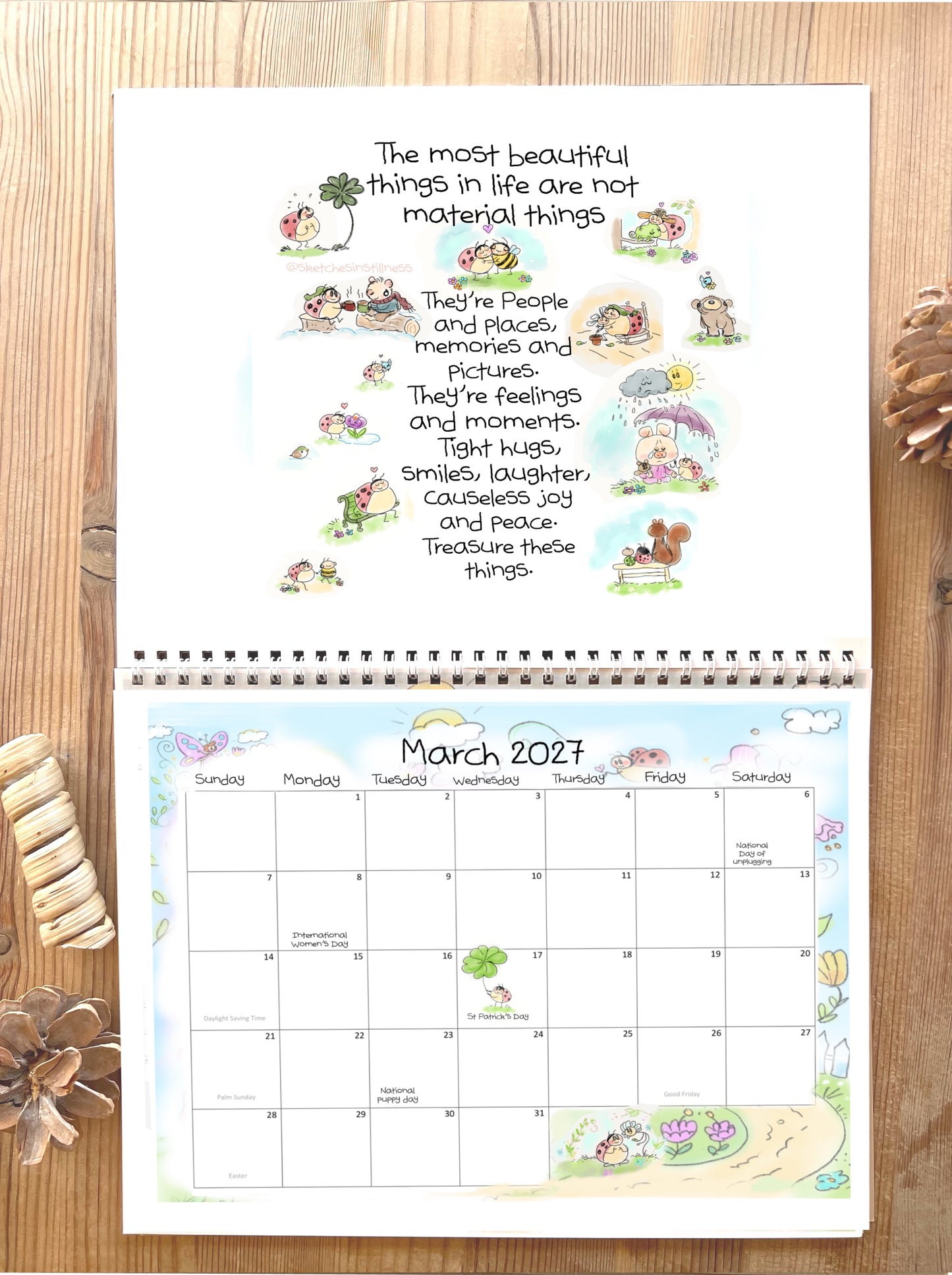 Sketches In Stillness 2027 Calendar