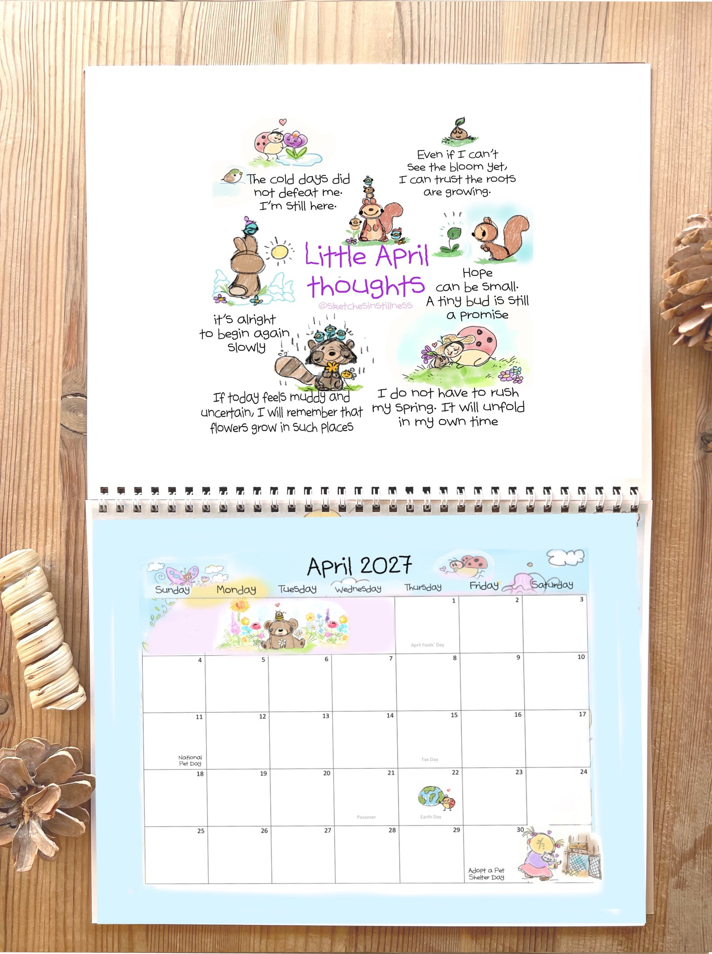 Sketches In Stillness 2027 Calendar