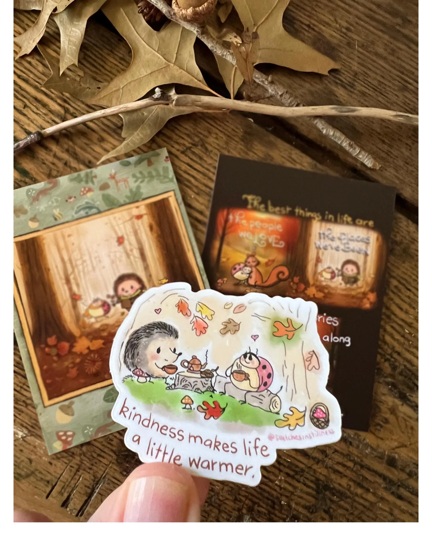 Sticker, "Kindness makes life a little warmer"